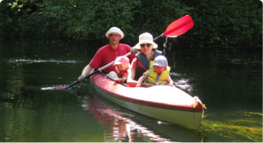 Plaukimas baidarėmis su vaikais